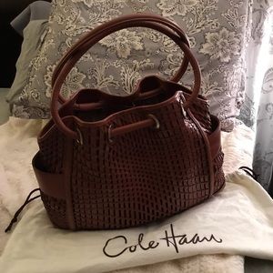 Cole Haan Woven Leather Satchel